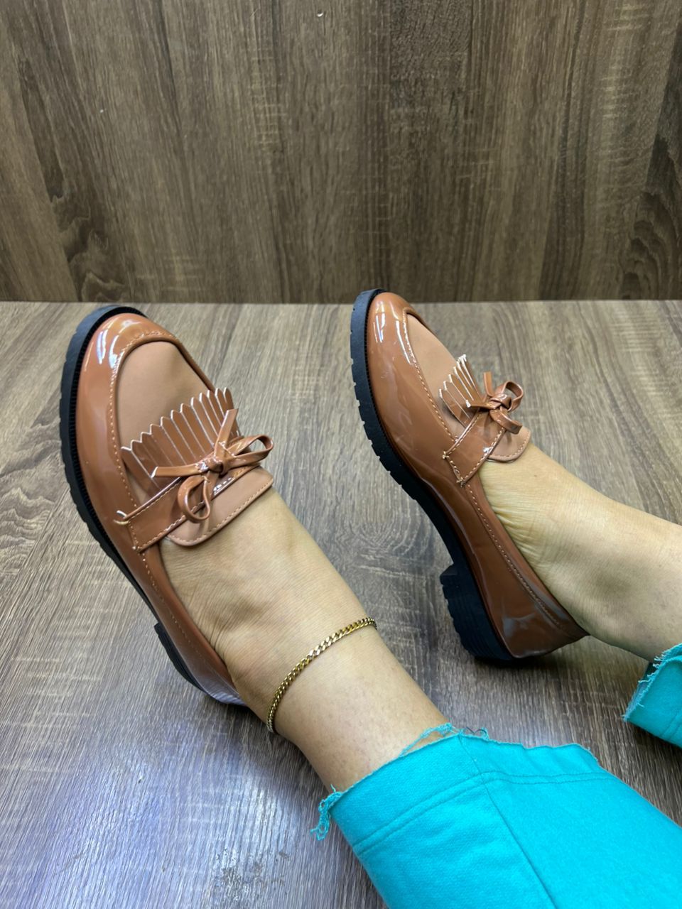 Mocassins en cuir synthétique