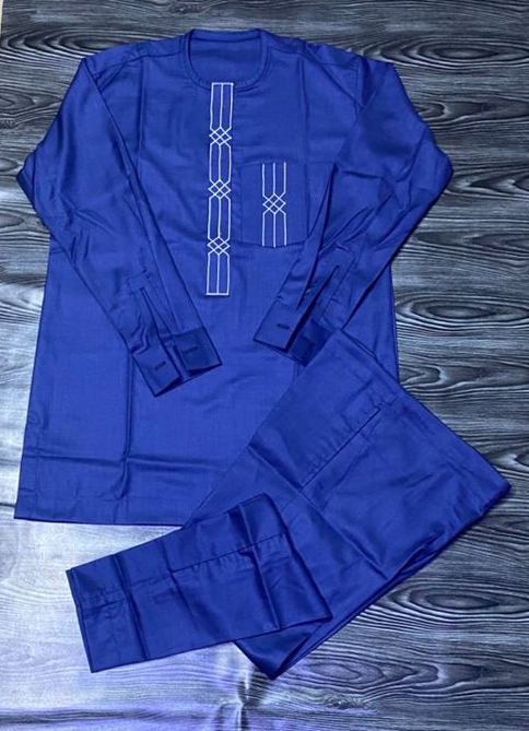 Ensemble monde Arabe homme – Bleu Royal Élégant