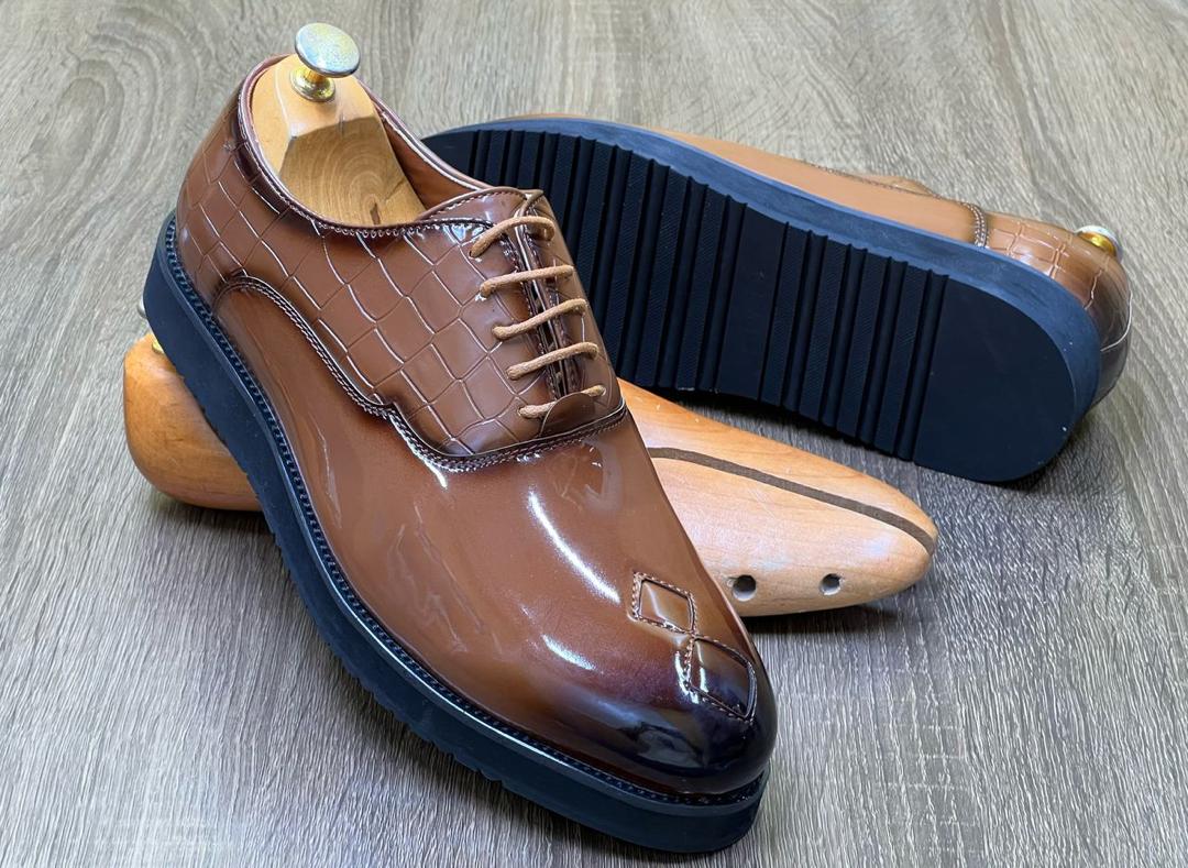 Paire en cuir croco